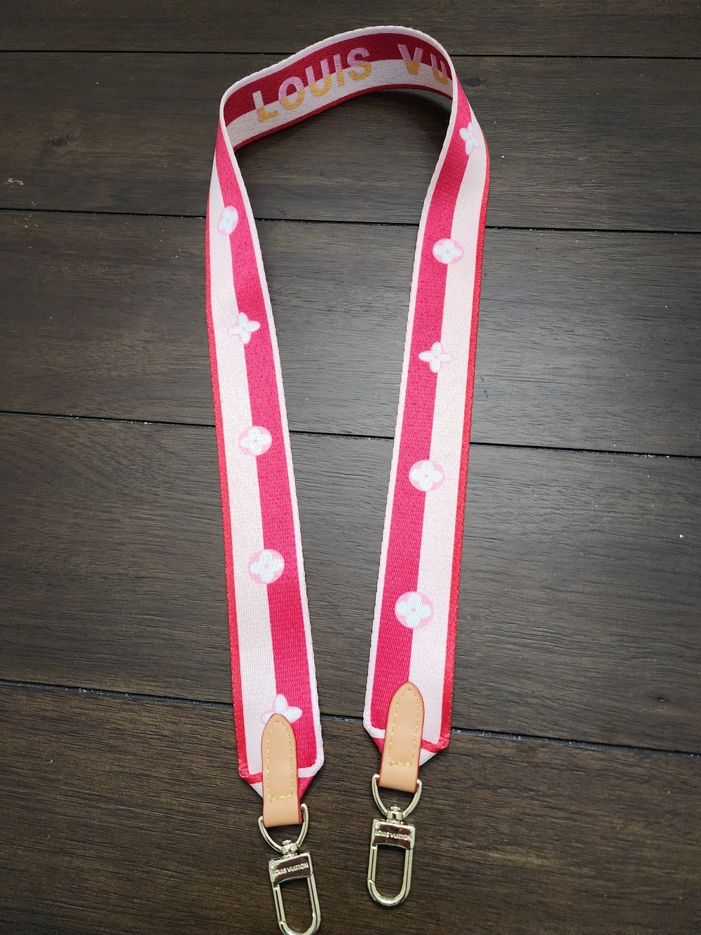 Louis Vuitton Pink & Red Kids Bag Strap